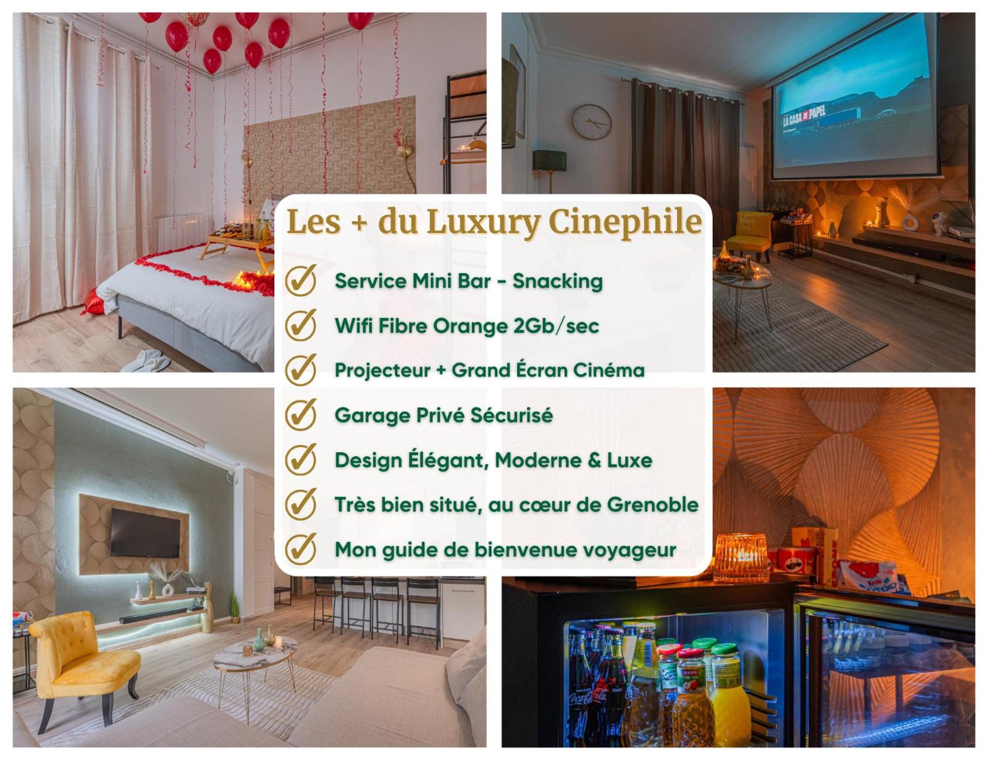 Luxury Cinephile - Netflix - 2 Balcons - Garage Prive - Minibar Apartment Grenoble Bagian luar foto